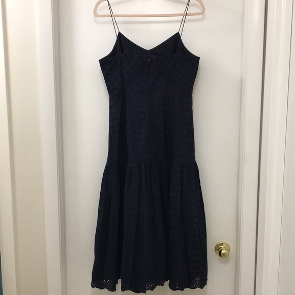 JCrew size 6 Navy eyelet dress. - Picture 4 of 8